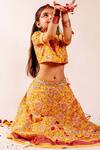 Missprint_Yellow Chanderi Printed Floral Farida Handblock Lehenga Set _at_Aza_Fashions