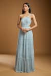 Buy_Kiyohra_Blue Net Embroidered Cut Dana One Shoulder Alexia Floral Gown _at_Aza_Fashions