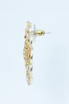 Buy_Khwaab By Sanjana Lakhani_Gold Plated Kundan Floral Stud Earrings _Online_at_Aza_Fashions