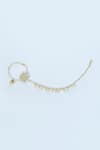 Nayaab by Aleezeh_Gold Plated Embellished Nose Ring_Online_at_Aza_Fashions