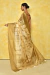 Shop_Arihant Rai Sinha_Cream Cotton Silk Tie Dye Saree With Running Blouse For Women_at_Aza_Fashions