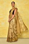 Buy_Arihant Rai Sinha_Cream Cotton Silk Tie Dye Saree With Running Blouse For Women_Online_at_Aza_Fashions