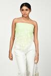 Buy_Komal Shah_Green Floral Summer Chanderi Embroidered Scarf _Online_at_Aza_Fashions