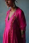 Shop_Rajiramniq_Pink Silk Placement Dori Embroidered Anarkali Palazzo Set_Online_at_Aza_Fashions