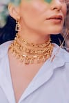 Buy PRERTO Gold Plated Dream Cutout Choker at Aza Fashions Buy_PRERTO_Gold Plated Dream Cutout Choker _at_Aza_Fashions