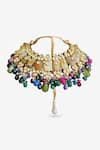 Shop_PRERTO_Multi Color Gaia Stone Embellished Necklace _at_Aza_Fashions