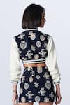 Shop S&N By Shantnu Nikhil Blue Lycra, Viscose, Polyester Embroidery Thread Embellished Varsity Jacket at Aza Fashions Shop_S&N By Shantnu Nikhil_Blue Lycra, Viscose, Polyester Embroidery Thread Embellished Varsity Jacket_at_Aza_Fashions