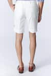 Shop_S&N by Shantnu Nikhil_Off White Suiting Embroidery Solid Shorts _at_Aza_Fashions