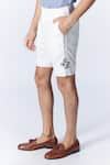 Shop_S&N by Shantnu Nikhil_Off White Suiting Embroidery Solid Shorts _Online_at_Aza_Fashions