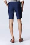 Shop_S&N by Shantnu Nikhil_Blue Suiting Plain Shorts _at_Aza_Fashions