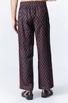 Shop_S&N by Shantnu Nikhil_Black Twill Silk Printed Adamas Trouser _at_Aza_Fashions