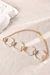Shop_Joules By Radhika_White Kundan Polki And Pearl Embellished & Choker Necklace _at_Aza_Fashions