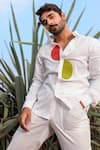 Buy_Runit Gupta_Multi Color Cotton Linen Block Detailed Shirt  _Online_at_Aza_Fashions