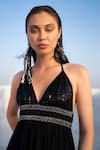 Shop_Beachbum_Black Viscose Rayon Embroidered Sequin And Bead Work Fancy Sprinkles Dress _Online_at_Aza_Fashions