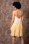 Shop_Beachbum_Yellow 100% Cotton V Neck Hippie Schiffli Crochet Strappy Dress _at_Aza_Fashions