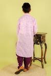 Shop Kalp Purple Cotton Floral Print Kurta And Dhoti Set at Aza Fashions Shop_Kalp_Purple Cotton Floral Print Kurta And Dhoti Set _at_Aza_Fashions