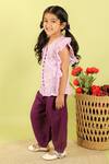 Shop Kalp Purple Cotton Arya Floral Print Top And Pant Set Online at Aza Fashions Shop_Kalp_Purple Cotton Arya Floral Print Top And Pant Set _Online_at_Aza_Fashions