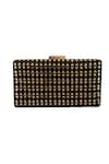 Buy_Samyukta Singhania_Black Mirror Work Embellished Clutch _at_Aza_Fashions