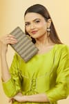Shop_Nazaakat By Samara Singh_Gold Cut Work Cutdana Embellished Clutch _Online_at_Aza_Fashions