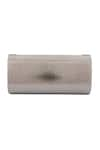 Buy_Samyukta Singhania_Silver Jewel Stud Lined Flap Clutch _Online_at_Aza_Fashions