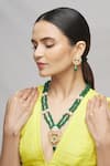 Buy_Samyukta Singhania_Gold Plated Kundan Layered Pendant Necklace Set _at_Aza_Fashions