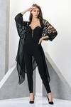 Buy_Eli Bitton_Black 60% Rayon Embroidered Bead And Cut Dana Work Tonic Rachel Yoke Jumpsuit _at_Aza_Fashions