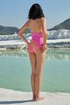 Shop_Tizzi_Pink Wonder Fabric 80% Polyamide Print Abstract Aqua Marine Halter Monokini _at_Aza_Fashions