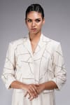Buy Shruti S Off White Silk Sequins, Zari Collared Embroidered Jacket Pant Set Online at Aza Fashions Buy_Shruti S_Off White Silk Sequins, Zari Collared Embroidered Jacket Pant Set _Online_at_Aza_Fashions