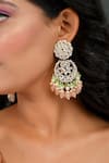 Ishhaara_Multi Color Kundan Stones Bead And Embellished Chandbalis_Online_at_Aza_Fashions