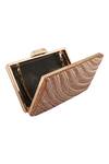 Samyukta Singhania_Pink Stone Work Jewel Stripe Pattern Embellished Clutch _Online_at_Aza_Fashions