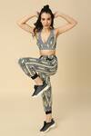 Buy Neha Gursahani Black Satin, Linen V-neck Printed Bralette And Jogger Pant Set at Aza Fashions Buy_Neha Gursahani_Black Satin, Linen V-neck Printed Bralette And Jogger Pant Set _at_Aza_Fashions