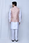 Shop_Arihant Rai Sinha_Peach Art Silk Printed And Embroidered Patola Bundi Kurta Set _at_Aza_Fashions