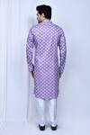 Shop_Arihant Rai Sinha_Purple Art Silk Printed And Embroidered Floral Sequin & Thread Kurta Set _at_Aza_Fashions