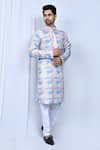 Buy_Adara Khan_Multi Color Kurta Cotton Printed And Embroidered Haze & Pant Set_at_Aza_Fashions