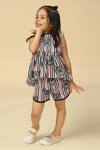 Buy_Neha Gursahani_Pink Viscose Crepe Print Tiger Peplum Top With Shorts _Online_at_Aza_Fashions