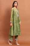 Soniya G_Green Georgette Hand Embroidered And Printed Sequin Pakistani Tie-dyed Kurta Set _at_Aza_Fashions