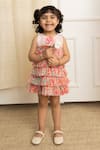 Buy_Mini Trails_Multi Color Cotton, Tulle Grish Printed Layered Frill Dress_at_Aza_Fashions