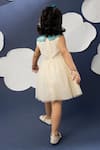 Shop_Mini Trails_Cream Cotton, Tulle Sequins, Beads Shizuka Embellished Chelsea Collar Dress_at_Aza_Fashions