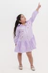 Shop_Darleen Kids Couture_Purple Cotton Embroidery Thread Heart Placement Dress _at_Aza_Fashions