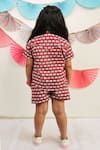 Shop_TINY COLOUR_Red Cotton Printed Elephant Shirt And Shorts Set _at_Aza_Fashions