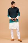 Buy Hilo Design Green Cotton, Silk, Lycra Embroidery Leonine Kurta And Pant Set at Aza Fashions Buy_Hilo Design_Green Cotton, Silk, Lycra Embroidery Leonine Kurta And Pant Set _at_Aza_Fashions