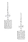 Sica Jewellery_White Embellished Cubic Zirconia Drop Earrings _Online_at_Aza_Fashions