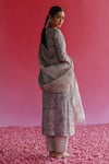 Buy_Taisha_Grey Pure Handloom Sequin Weave Fabric Floral Swaroop Pattern Dupatta _Online_at_Aza_Fashions