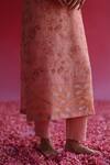 Taisha Pink Linen, Silk, , Handloom Swaroop Flower Woven Kurta Set at Aza Fashions Taisha_Pink Linen, Silk, , Handloom Swaroop Flower Woven Kurta Set _at_Aza_Fashions