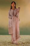 Buy Taisha Pink Linen, , Handloom Tassels Sattva Geometric Woven Kurta Set at Aza Fashions Buy_Taisha_Pink Linen, , Handloom Tassels Sattva Geometric Woven Kurta Set _at_Aza_Fashions