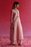 Buy_Taisha_Pink Silk Kaljo Zari Tissue Flare Pant _Online_at_Aza_Fashions