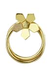 Buy_Varnika Arora_Gold Plated Zuri Floral Pattern Earrings _Online_at_Aza_Fashions