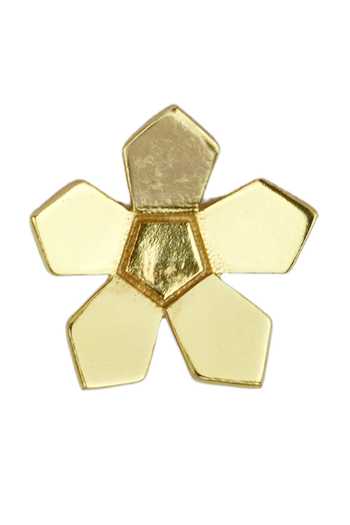 Shop_Varnika Arora_Gold Plated Adler Floral Pattern Studs _Online_at_Aza_Fashions