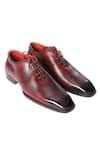 Buy_ZUFR_Wine George Wholecut Oxford Shoes _at_Aza_Fashions