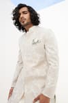 Buy Arjan Dugal Ivory Chanderi Silk Embroidered Thread And Zari Work Achkan Set Online at Aza Fashions Buy_Arjan Dugal_Ivory Chanderi Silk Embroidered Thread And Zari Work Achkan Set _Online_at_Aza_Fashions